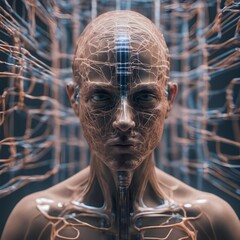 Futuristic Cybernetic Human Interface