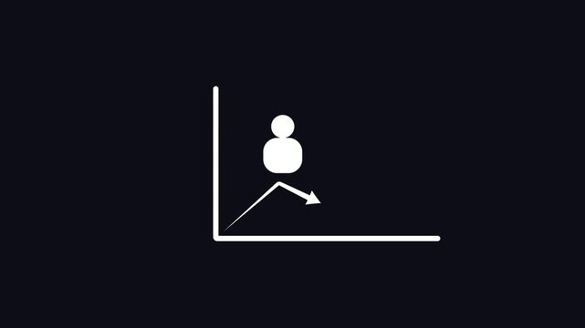White L- Shape Arrow Icon on Dark Background symbol L-shape