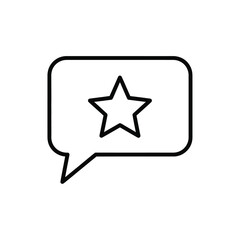 Obraz premium Simple black outline icon representing a positive feedback message or favorite communication bubble