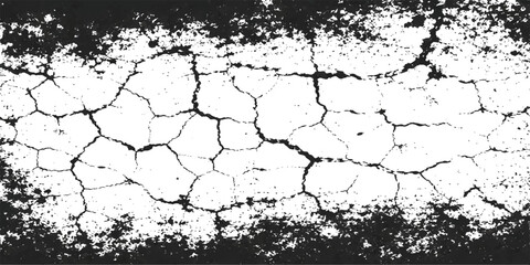 A vintage grunge wall background features a dirty cracked concrete surface with a black ink splash texture and a weathered marble paint pattern design on an old paper wallpaper