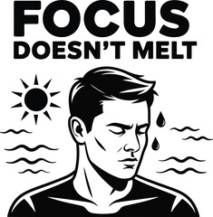 Focus Doesn't Melt: A Man Endures Heat with Determination