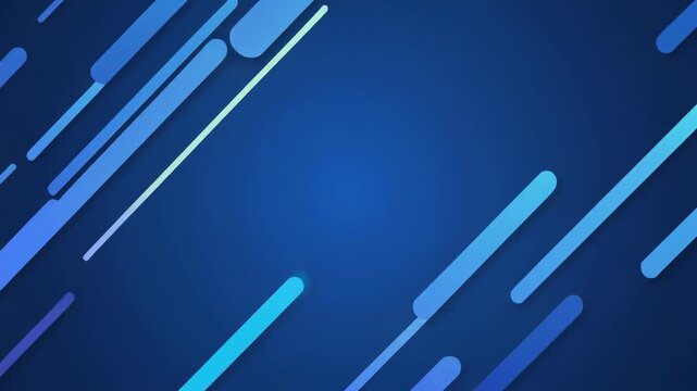 Abstract blue technology geometric background with seamless looping diagonal lines