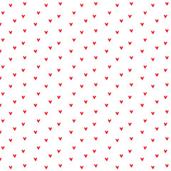 Cute hearts seamless pattern. Hand drawn heart seamless pattern. Doodle hipster simple background about love for Valentines day. Trendy simple texture with tiny little hearts.
