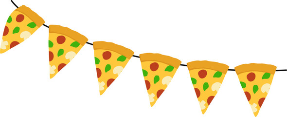 Pizza Party Bunting Garland