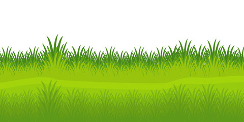 Fototapeta premium green grass illustration, sustainable grass nature, grass design in flat style 