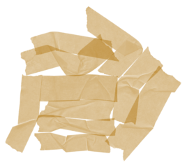 abstract background with a chaotic arrangement of sharp-edged geometric shapes in a warm, earthy ochre or brown tone, suggesting texture and depth for artistic or design purposes.