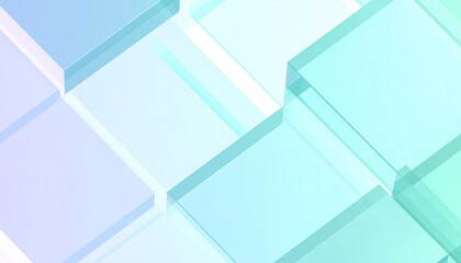 Abstract background design, composition with glass cubes, 3d render