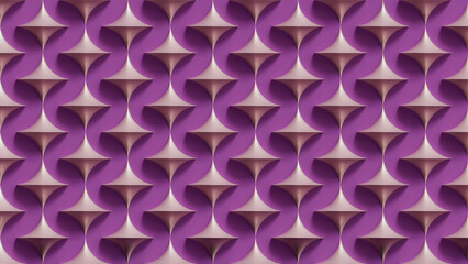 3D illustration of glossy geometric structures casting shadows and creating depth