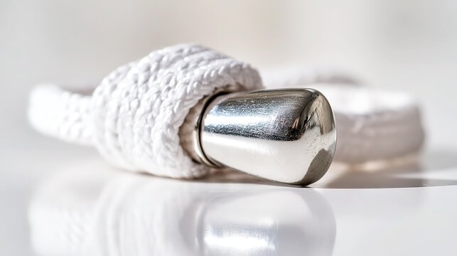 Minimalist abstract art photography, aglet as geometric study in light and shadow, serene aesthetic