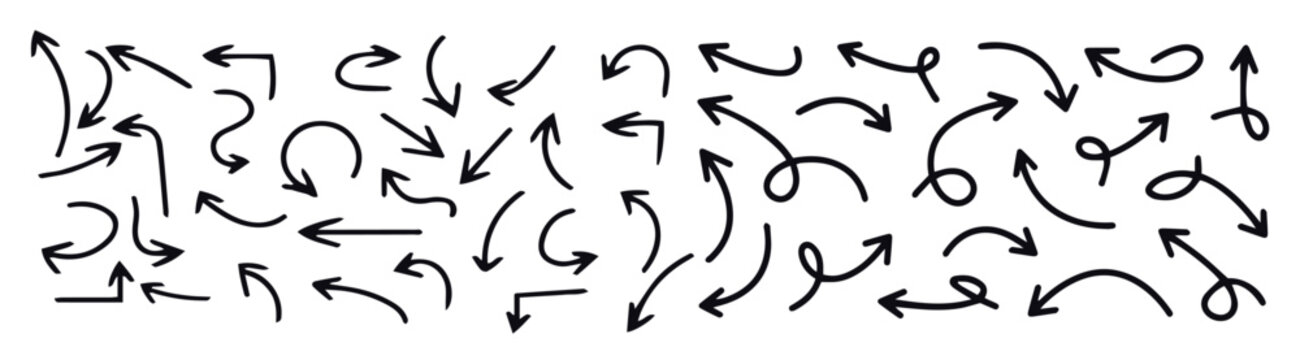 arrows set for business plan presentation and education sign