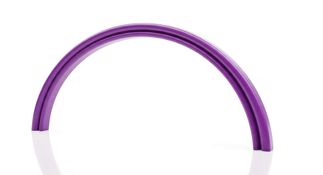 Purple Arch Tunnel Abstract 3D Shape Isolated on White - Powered by Adobe