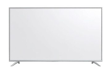 Obraz premium Modern flat-screen display with silver stand on a dark background