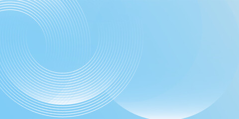Circle shapes with soft blue gradient. Suit for minimalist banner background, poster, wallpaper.