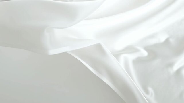 Elegant Flowing White Silk Background / 優雅に揺れる白いシルクの背景6