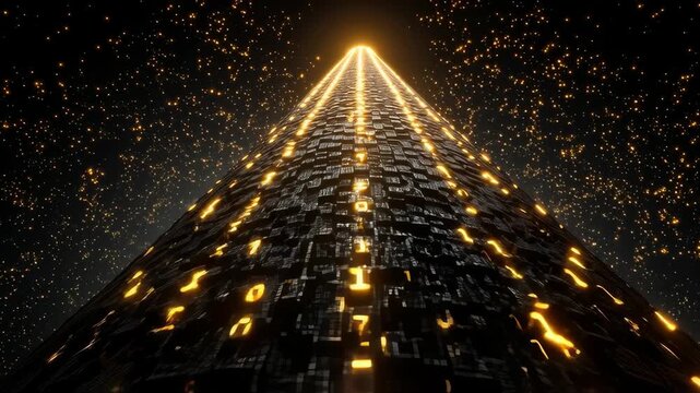 Glowing Digital HEX Code Tower / 光るデジタルHEXコードのタワー3