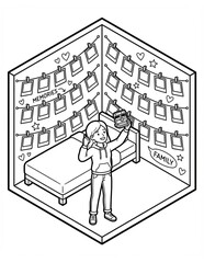 Businessman navigating a maze-like architectural labyrinth symbolizing complex planning, decision making, and strategic business design