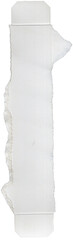 Ripped White Paper Texture with Rough Edges, PNG Cutout.
