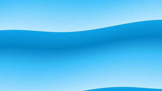 Blue Abstract Shape Creating Smooth Curves in Bright Minimal Light