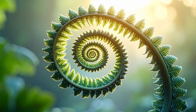 Abstract koru spiral inspired design (fern unfurling), Maori cultural symbolism, soft neutral lighting, modern stock illustration style, no people, no text