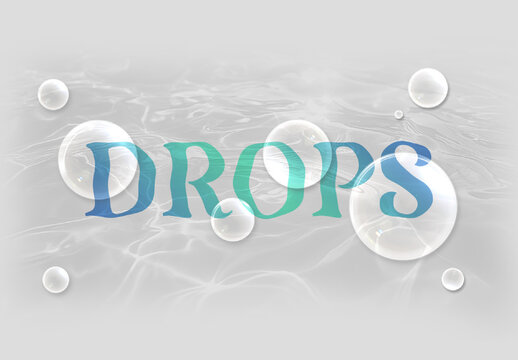 Drops Liquid Bubble Text Effect
