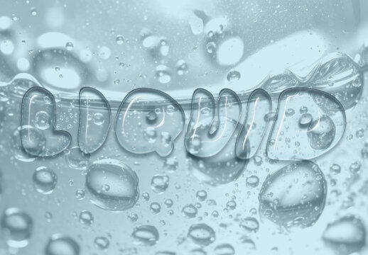 Bubbly Water Liquid Text Effect