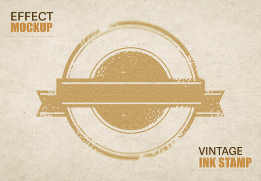 Vintage Distressed Stamp Effect Mockup