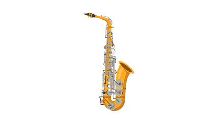 Naklejka premium saxophone isolated on white