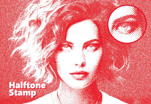 Halftone Grain Photo Effect
