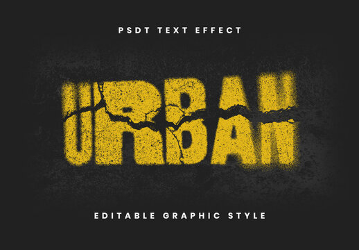 Spray Cracked Distressed Grunge Text Effect 