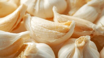 Garlic Cloves Close Up Food Stock Detail