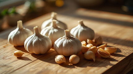 Home Kitchen Garlic Food Ingredient Image