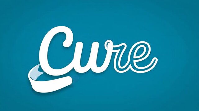 Erasing cancer revealing cure health concept medical animation for hospitals, flat design animation footage