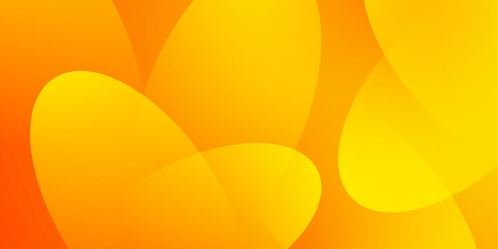 Abstract fresh orange color background with overlap oval shapes pattern element concept design. Simple banner style.