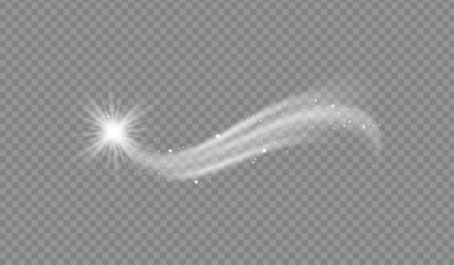 Light glow effect stars bursts with sparkles isolated on transparent background. Stock royalty free vector illustration. PNG © pixel pro