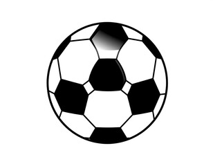 Fototapeta premium A black and white soccer ball on a plain white background