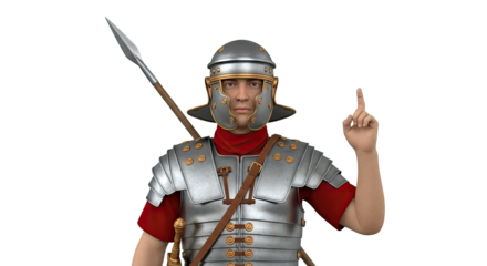Roman Legionary with Spear and Sword