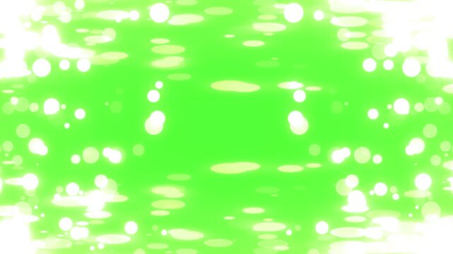 Light Particle Overlay, Vibrant Green Abstract Light Bokeh Sequence