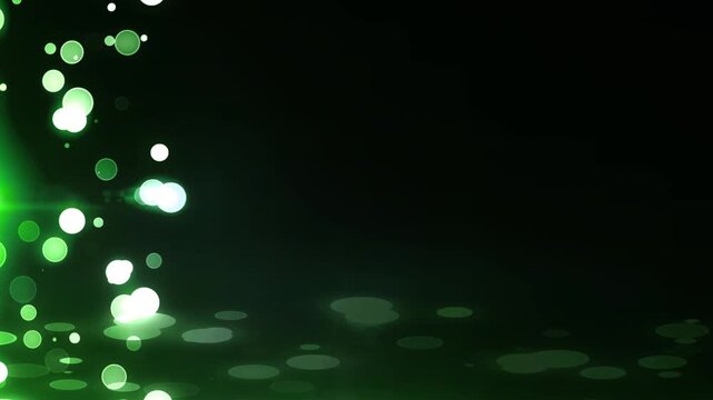 Light Particle Overlay, Abstract Night Bokeh Lights Over Blank Horizon