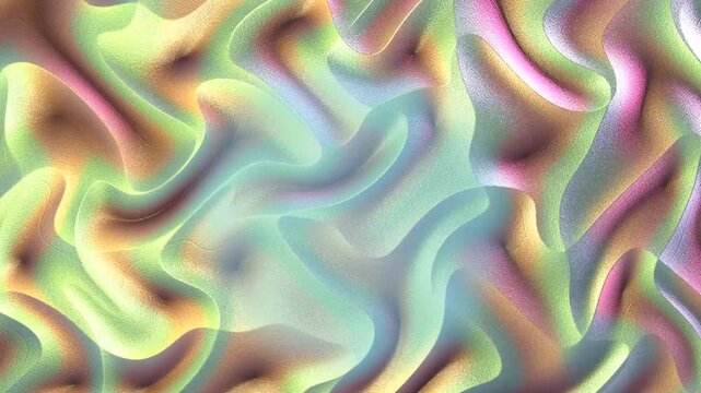 Vibrant Abstract Colorful Ribbon Texture Background Video.