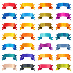 Obraz premium Colorful Ribbon Banners Collection - Vector Design Elements for Sales, Promotions, Awards & Special Occasions