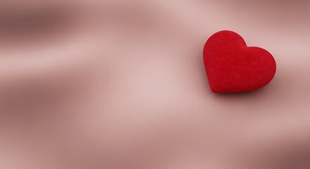 Fototapeta premium A single red heart symbolizing love and affection