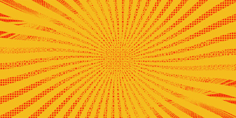 Fototapeta premium Autumn color sun rays background. Abstract orange sun rays design wallpaper. Colorful swirling lines for templates. modern vector illustrator, website, textures,