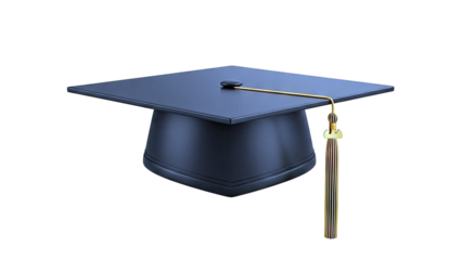 Black Graduation Cap with Gold Tassel