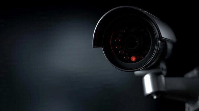 CCTV Security Camera Closeup Surveillance System.