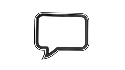 Fototapeta premium 3D Glossy Speech Bubble Icon