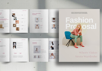 Pale Pink Studio Fashion Proposal Brochure Layout
