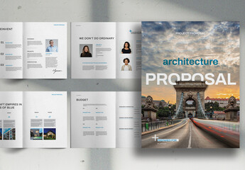 Blue Architecture Studio Business Proposal Brochure Layout