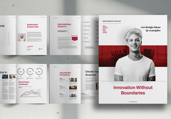 Red Startup Studio Promo Marketing Brochure Layout