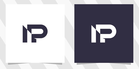 letter np pn logo design