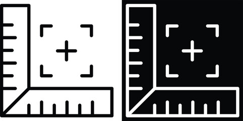 Fototapeta premium measurement Two-tone version in black and white background